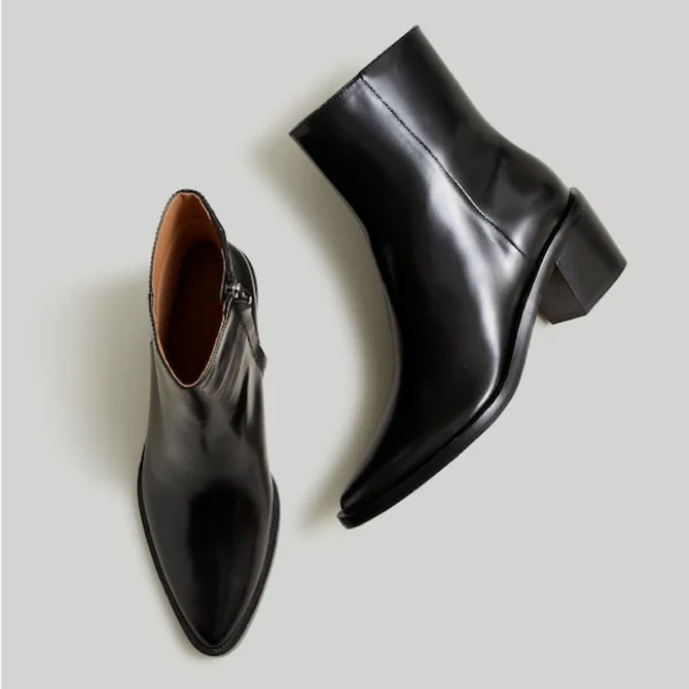 Madewell The Darcy Ankle Boot in Shiny Leather NO277